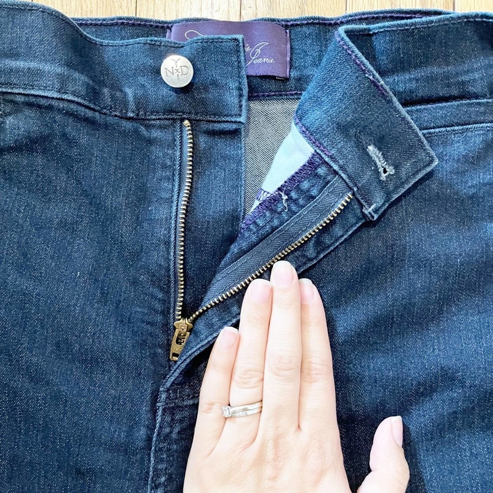 NYDJ High Rise Marilyn Jeans Tailored Look Dark Wash Size 14 - Picture 6 of 10